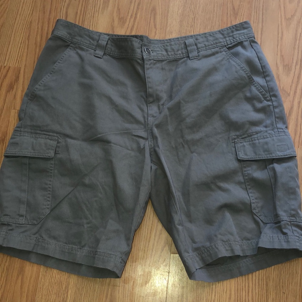 Mens Gray Cargo Shorts